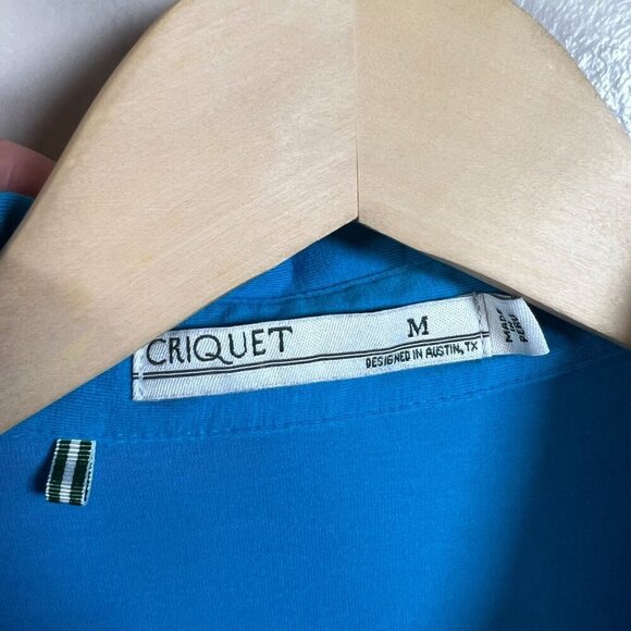 Criquet Polo Shirt Mens Size Medium Blue Golf Classic Work Business Casual - Picture 3 of 8